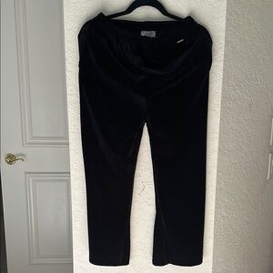 St. John Black Corduroy Pants Straight Leg